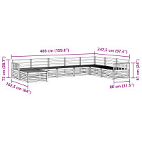 Produktbild för Utomhussoffset 8 pcs Naturfärg