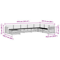 Produktbild för Utomhussoffset 8 pcs Naturfärg