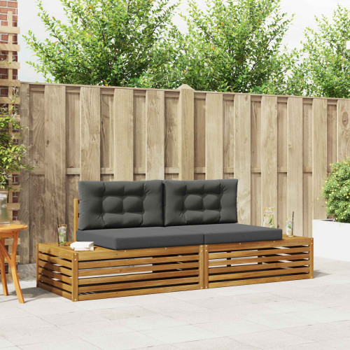 vidaXL Utomhussoffset Naturlig och Antracit 203,5 x 83 x 73 cm