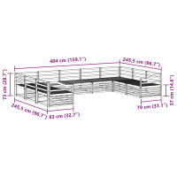 Produktbild för Utomhussoffset 9 pcs Naturfärg Massivt Akaciaträ