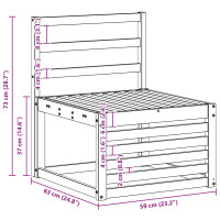 Produktbild för Soffgrupper 3 pcs Naturfärg Massivt Akaciaträ