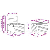 Produktbild för Soffgrupper 5 pcs Naturfärg Massivt Akaciaträ