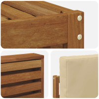 Produktbild för Soffgrupper 8 pcs Naturlig och Beige Massivt Akaciaträ