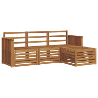 Produktbild för Utomhussoffset 4 pcs Naturfärg