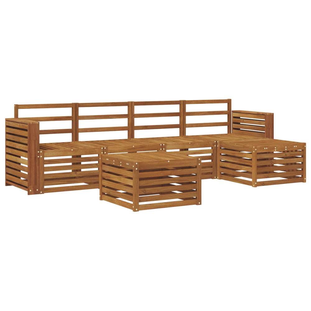 Produktbild för Utomhussoffset 6 pcs Naturfärg