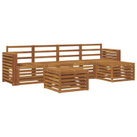 Produktbild för Utomhussoffset 6 pcs Naturfärg