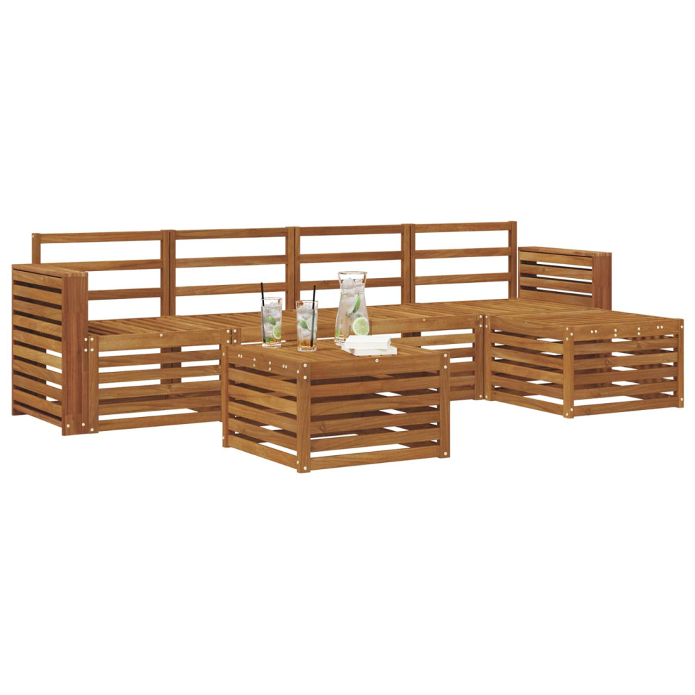 Produktbild för Utomhussoffset 6 pcs Naturfärg