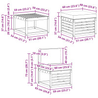 Produktbild för Utomhussoffset med kudde 6 pcs Naturlig och Beige