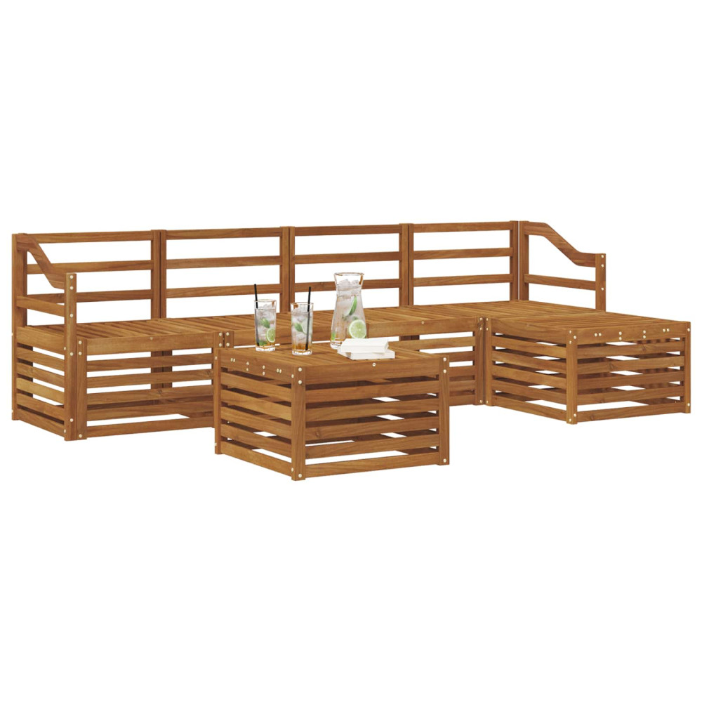 Produktbild för Utomhussoffset 6 pcs Naturfärg