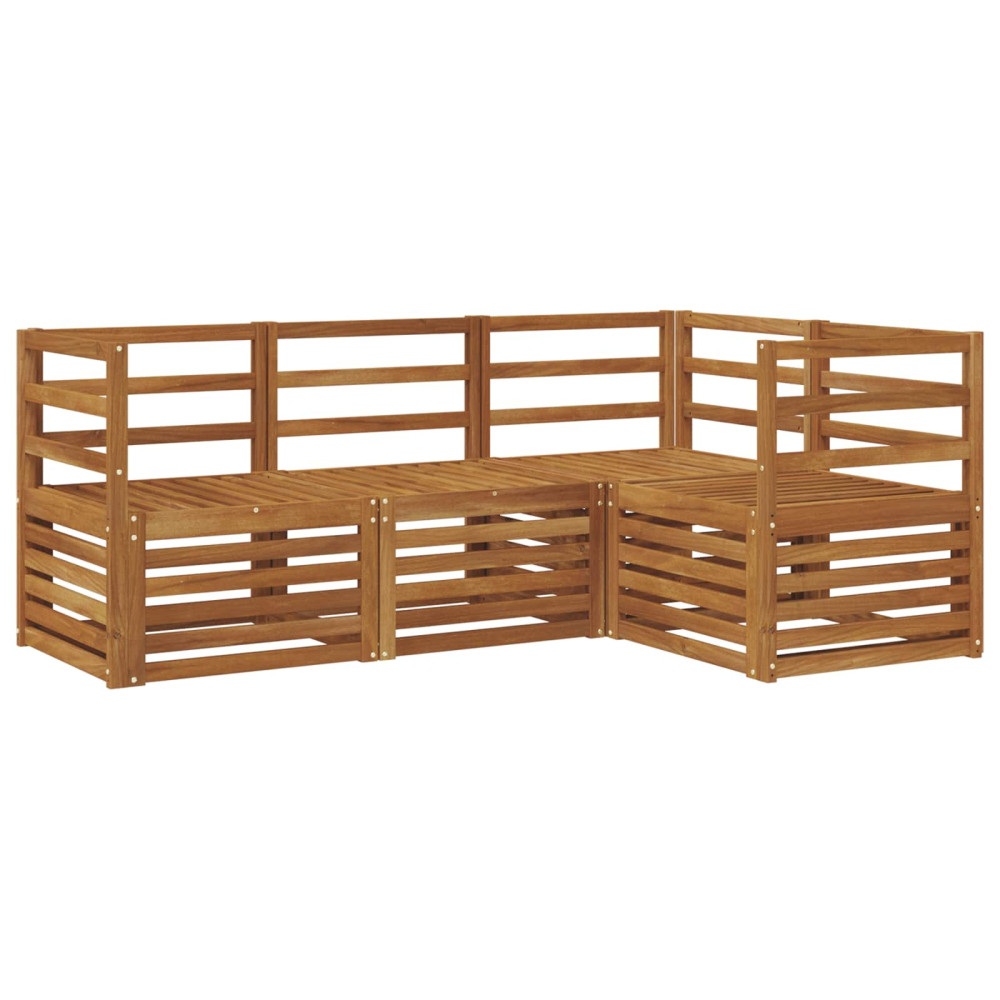 Produktbild för Soffgrupper 4 pcs Naturfärg Massivt Akaciaträ