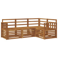 Produktbild för Soffgrupper 4 pcs Naturfärg Massivt Akaciaträ