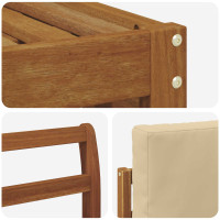 Produktbild för Utomhussoffset 8 pcs Naturlig och Beige Massivt Akaciaträ