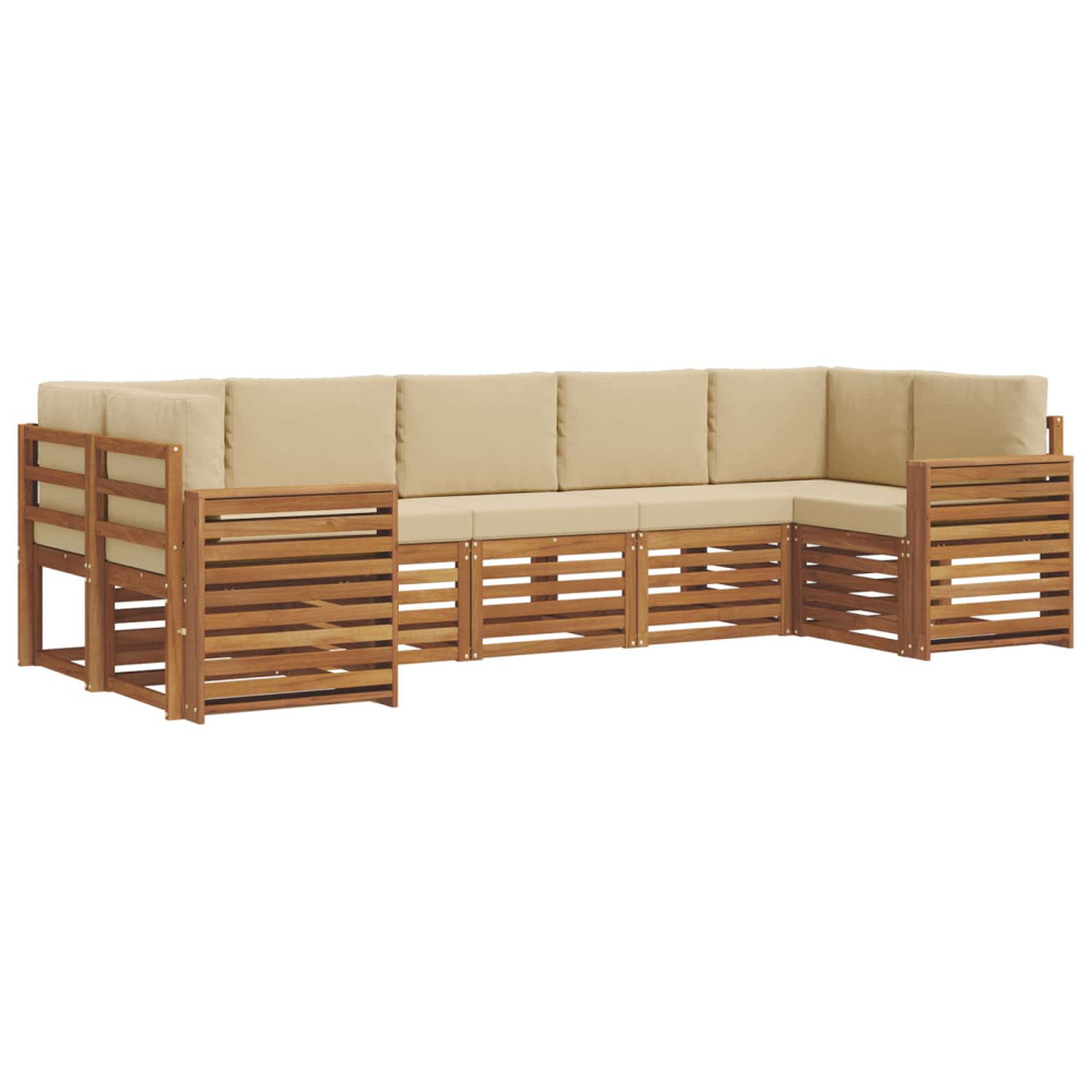 Produktbild för Sektionsoffgrupp med kudde 7 pcs Naturlig och Beige