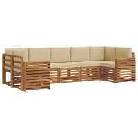Produktbild för Sektionsoffgrupp med kudde 7 pcs Naturlig och Beige
