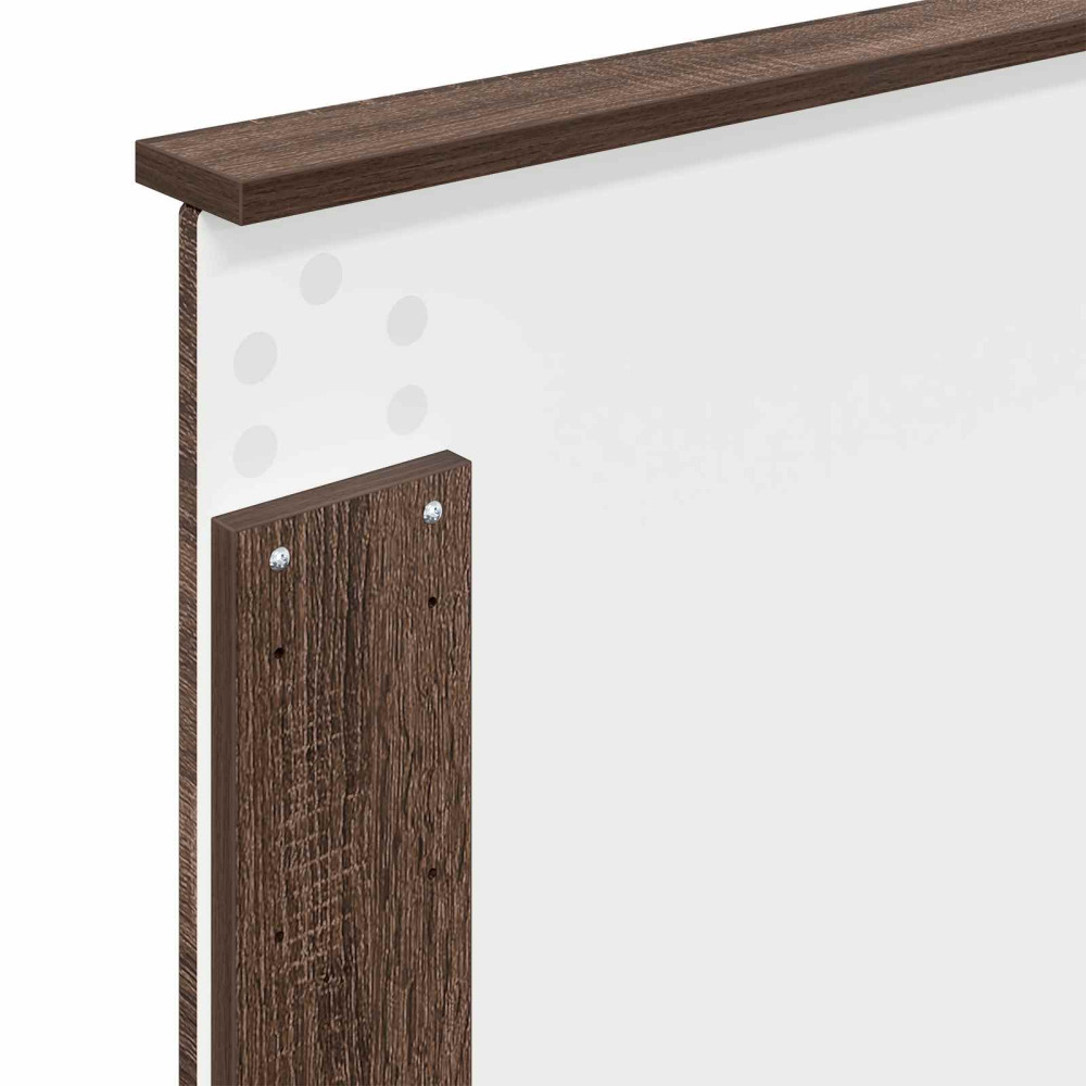 Produktbild för Sängram med låda med lagring Brun Ek 90 x 190 cm Ingenjörsträ