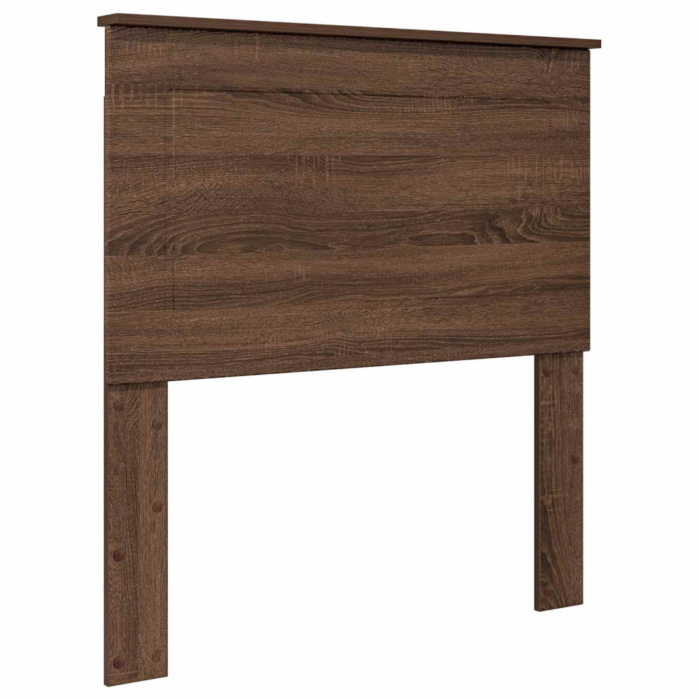 Produktbild för Sängram med låda med lagring Brun Ek 90 x 190 cm Ingenjörsträ