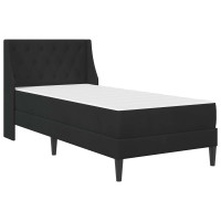 Produktbild för Sängram med madrass med madrass Svart 90 x 190 cm Sammet