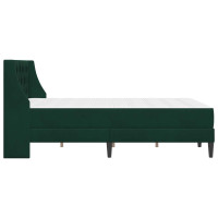 Produktbild för Sängram med madrass med madrass Mörkgrön 140 x 190 cm Sammet