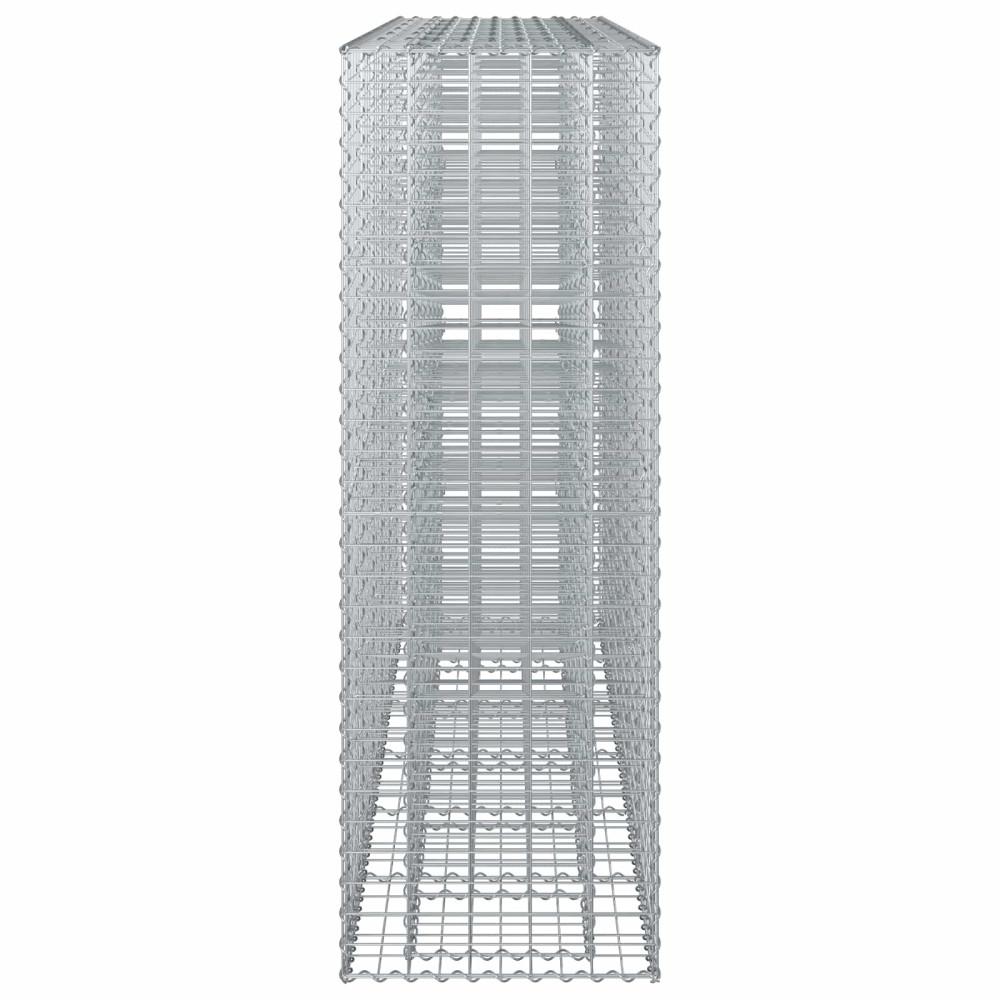 Produktbild för Gabion upphöjd säng 3 pcs Silver 250 x 50 x 150 cm