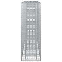 Produktbild för Gabion upphöjd säng 3 pcs Silver 250 x 50 x 150 cm