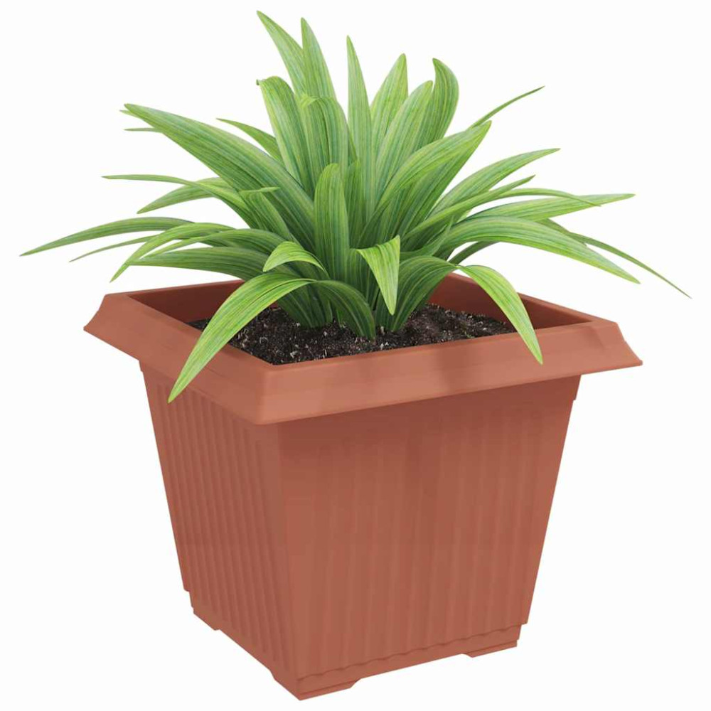 Produktbild för Kvadratisk Blomkruka 6 pcs Murgrön 43 x 43 x 33,5 cm Plast