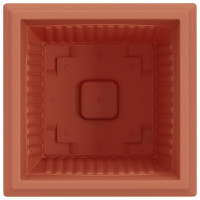 Produktbild för Kvadratisk Blomkruka 6 pcs Murgrön 43 x 43 x 33,5 cm Plast