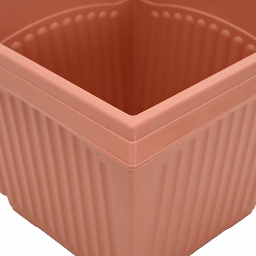 Produktbild för Kvadratisk Blomkruka 6 pcs Murgrön 43 x 43 x 33,5 cm Plast
