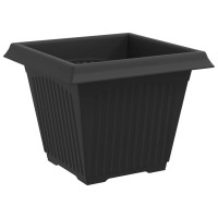 Produktbild för Kvadratisk Blomkruka 6 pcs Svart 38 x 38 x 30 cm Plast