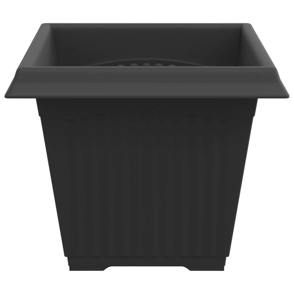Produktbild för Kvadratisk Blomkruka 6 pcs Svart 38 x 38 x 30 cm Plast