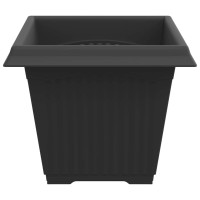 Produktbild för Kvadratisk Blomkruka 6 pcs Svart 38 x 38 x 30 cm Plast