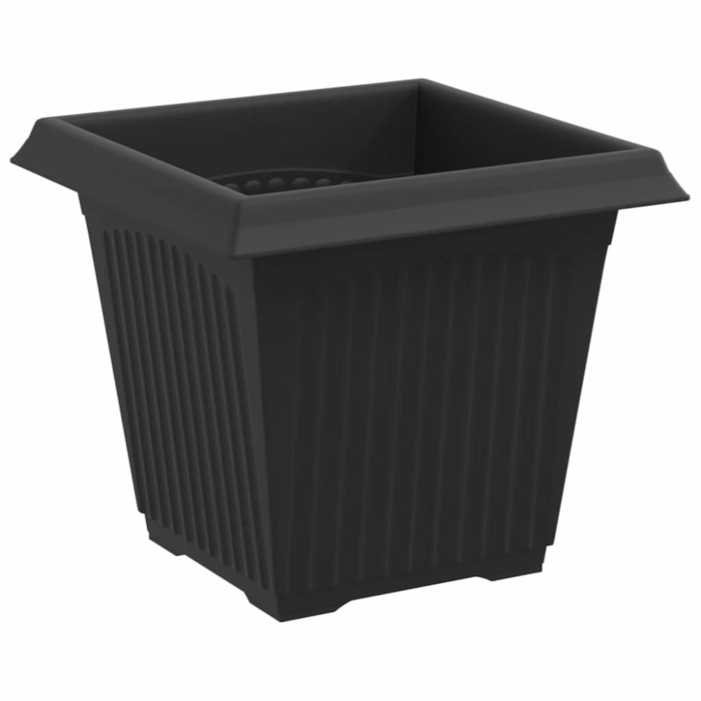 Produktbild för Kvadratisk Blomkruka 24 pcs Svart 16 x 16 x 14 cm Plast