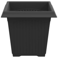 Produktbild för Kvadratisk Blomkruka 24 pcs Svart 16 x 16 x 14 cm Plast