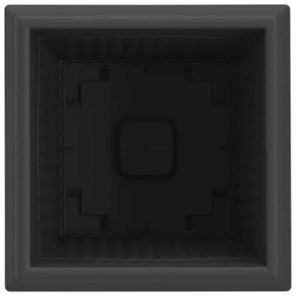 Produktbild för Kvadratisk Blomkruka 24 pcs Svart 16 x 16 x 14 cm Plast