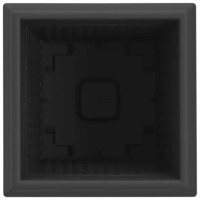 Produktbild för Kvadratisk Blomkruka 24 pcs Svart 16 x 16 x 14 cm Plast
