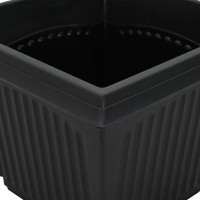 Produktbild för Kvadratisk Blomkruka 24 pcs Svart 16 x 16 x 14 cm Plast