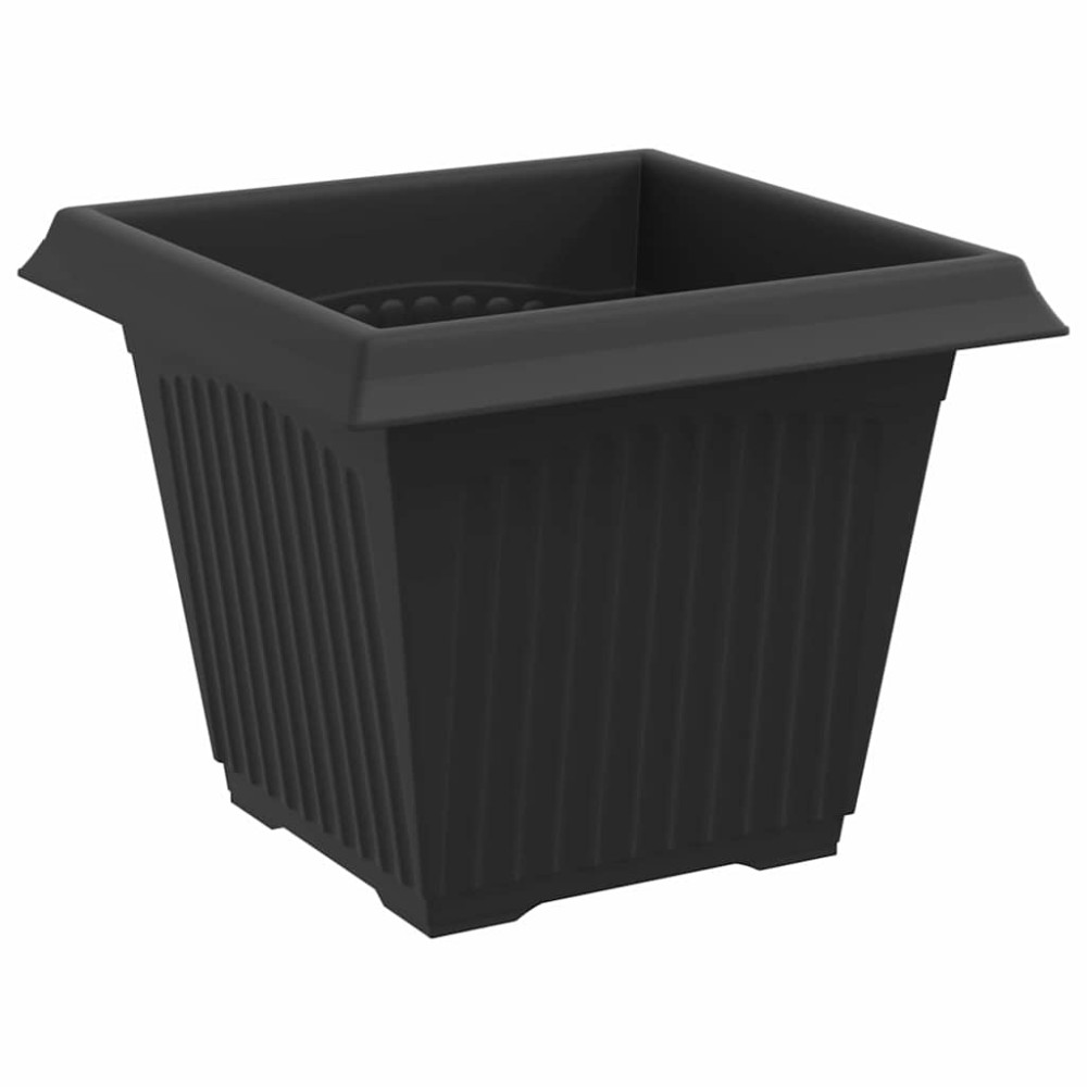 Produktbild för Kvadratisk Blomkruka 24 pcs Svart 20 x 20 x 16 cm Plast