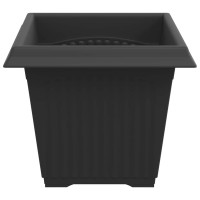 Produktbild för Kvadratisk Blomkruka 24 pcs Svart 20 x 20 x 16 cm Plast