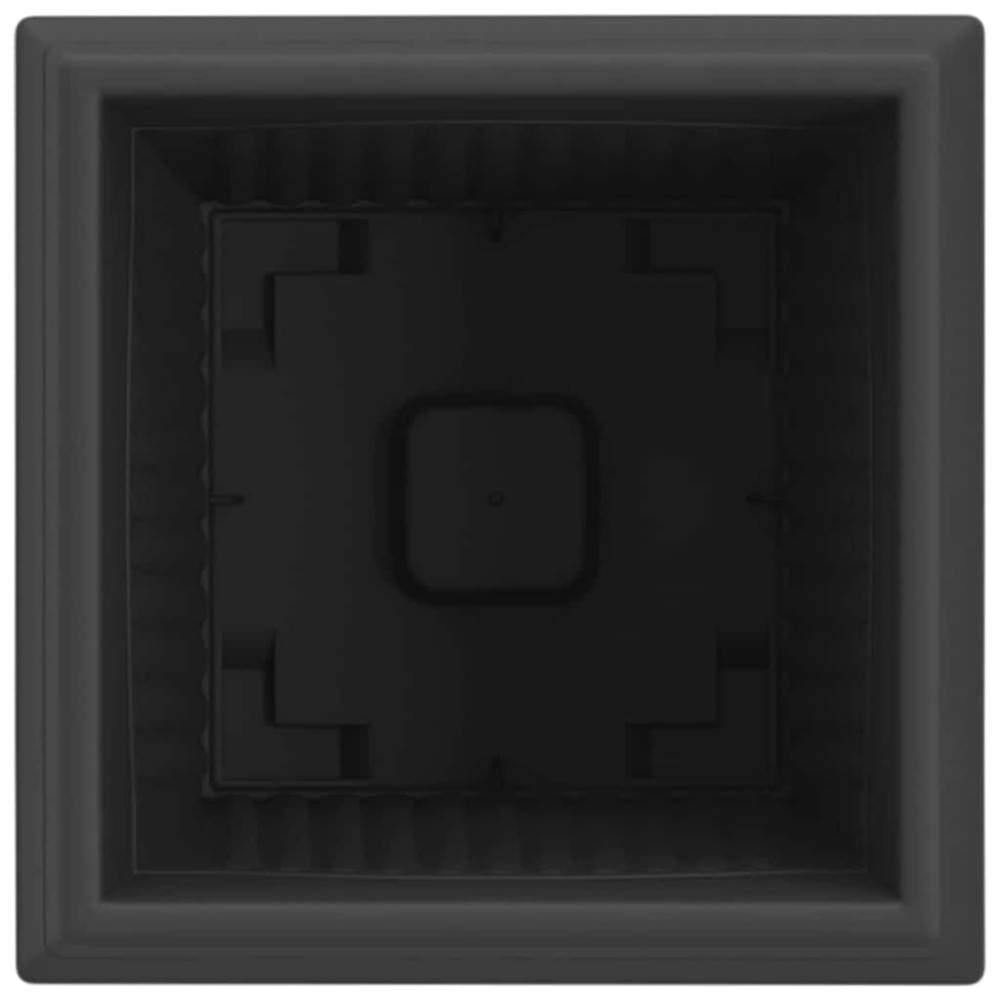 Produktbild för Kvadratisk Blomkruka 24 pcs Svart 20 x 20 x 16 cm Plast