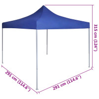 Produktbild för Partytält Blå 291 x 291 x 315 cm Oxford Tyg