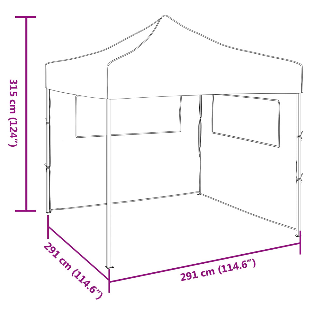 Produktbild för Partytält Kräm 291 x 291 x 315 cm Oxford Tyg