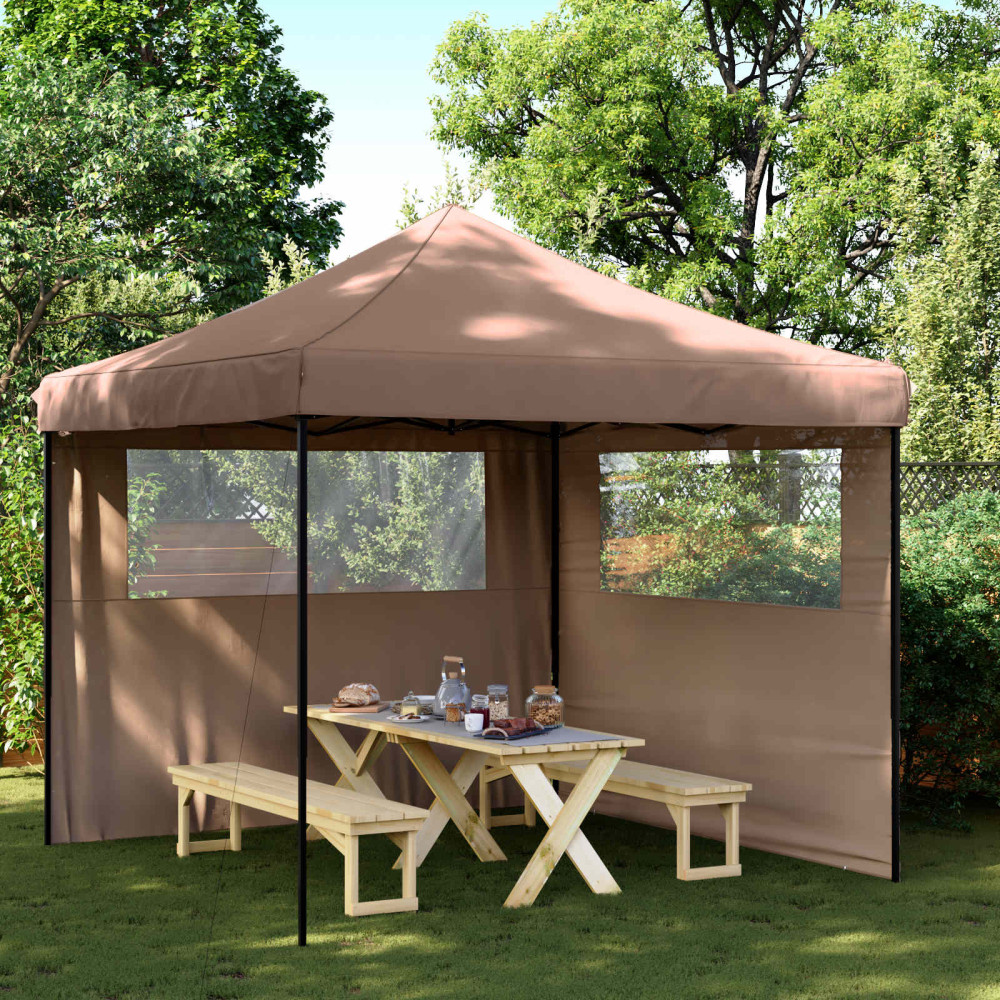 Produktbild för Partytält Brun 292 x 292 x 315 cm Oxford Tyg