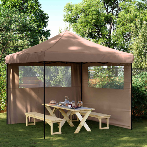 vidaXL Partytält Brun 292 x 292 x 315 cm Oxford Tyg