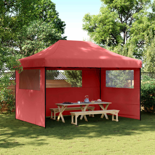 vidaXL Partytält Vinröd 279 x 410 x 315 cm Oxford Tyg