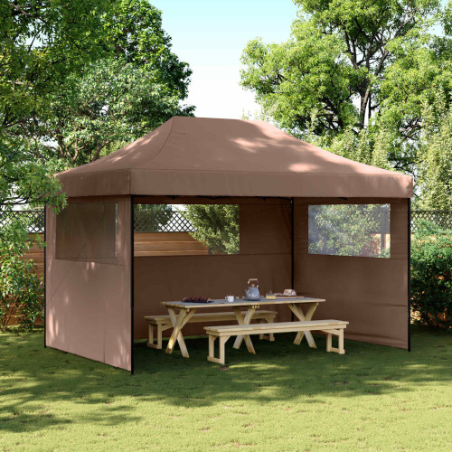 vidaXL Partytält Brun 279 x 410 x 315 cm Oxford Tyg