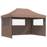 Produktbild för Partytält Brun 279 x 410 x 315 cm Oxford Tyg