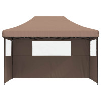 Produktbild för Partytält Brun 279 x 410 x 315 cm Oxford Tyg