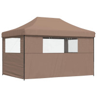 Produktbild för Partytält Brun 279 x 410 x 315 cm Oxford Tyg