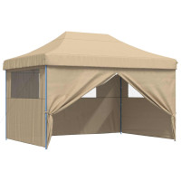 Produktbild för Partytält Beige 279 x 410 x 315 cm Oxford Tyg