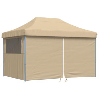 Produktbild för Partytält Beige 279 x 410 x 315 cm Oxford Tyg