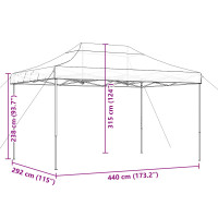 Produktbild för Partytält Beige 292 x 440 x 315 cm Oxford Tyg